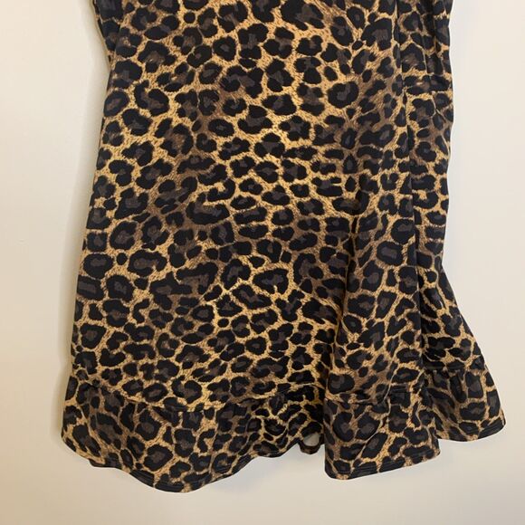 D & Co Beach Swimsuit Leopard Print One Piece Dress Tank - Size 14 - Picture 7 of 13